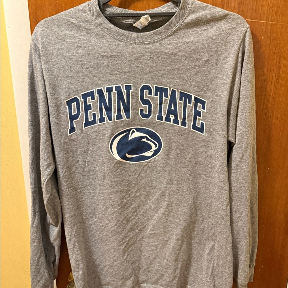 Jerzees Gray Penn State Long Sleeve Tee